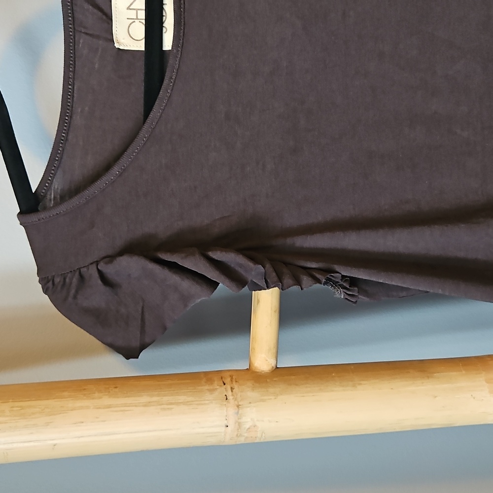Chaser Ruffle Cap Sleeve Tee - Picture 2 of 6